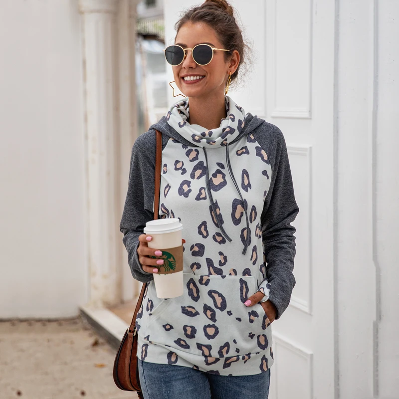 Женская толстовка с капюшоном Lossky осенне-зимний плотный теплый пуловер