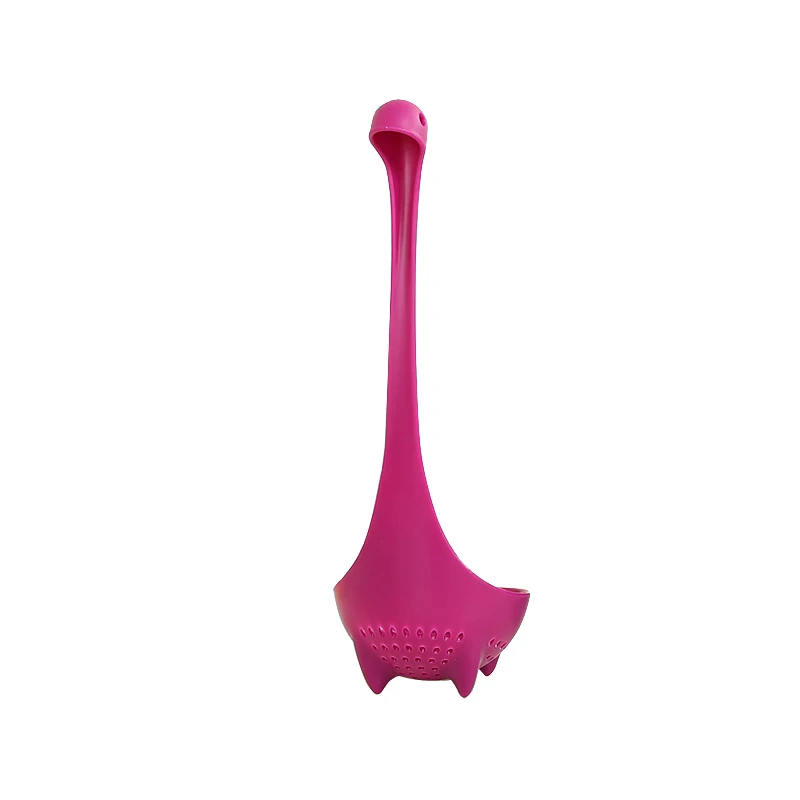 Purple Swan Shaped Soup Colander Spoon Long Handled Dipper Ladle Colander Tableware Dinnerware Reusable Ladle Kitchen Gadgets Tools - Цвет: Purple
