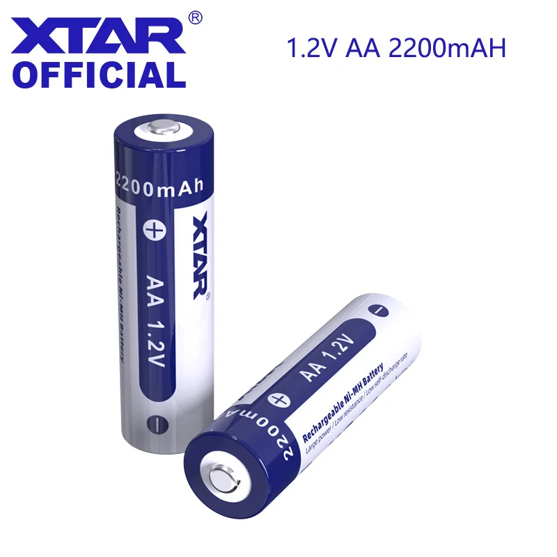 XTAR 4 шт. 1,2 V AA металл-гидридных или никель Батарея 2200 мА/ч, Перезаряжаемые никель-металл-гидридного аккумулятора для BC4 ET4S AAA AA Батарея Зарядное устройство