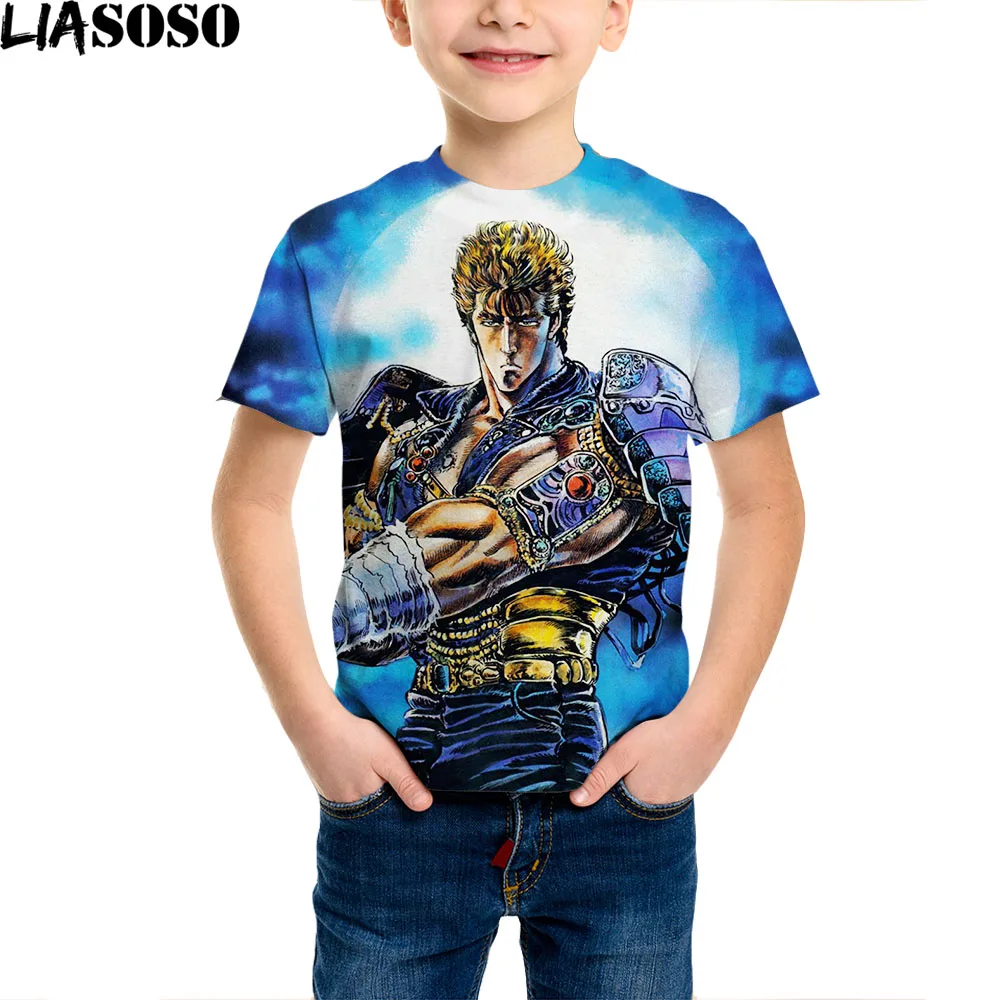 

Fist Of The North Star Manga HOKUTO NO KEN T Shirt Harajuku kids Homme Top Anime T Shirt Big Size O Neck Children's Clothes