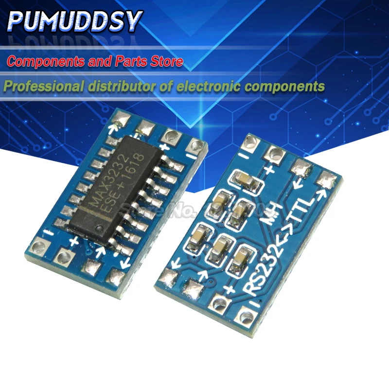 

10PCS Mini RS232 MAX3232 Level to TTL Level Board 115200bps Converter Adaptor Module new