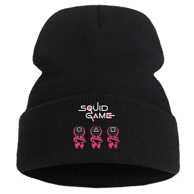 

Korean Fashion Squid Game 067 Soldier Spopular Triangle Series Creative Knitted Hats Winter Warm Pullover Hip Hop Skuilles Hat