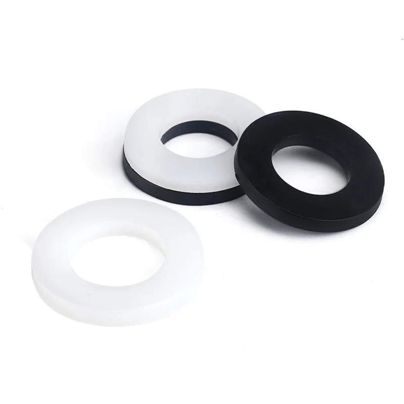 

M2 M2.5 M3 M4 M5 M6 M8 M10 M12 M14 M16 M18 M20 White / Black Nylon Plastic Flat Washer Plane Spacer Insulation Seals Gasket Ring