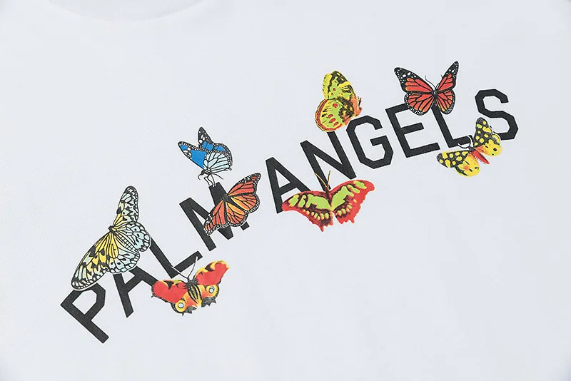 

Men's New Products Palm Angels 2020SS Color Butterfly Letter Printing Men's T-shirt