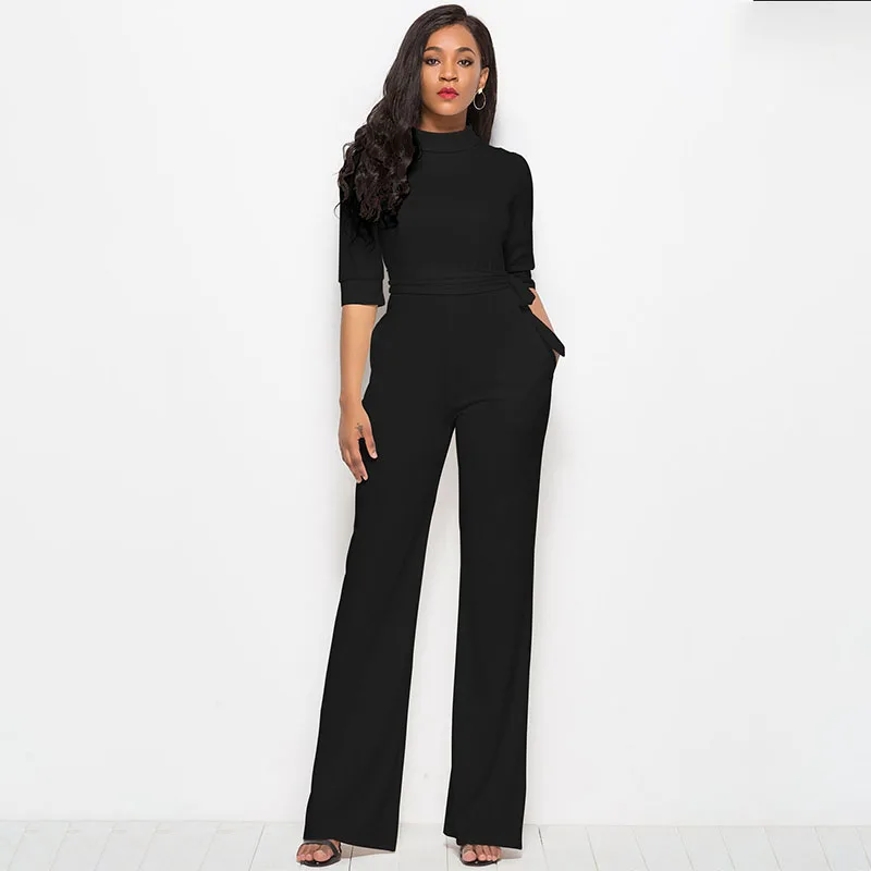 Соблазнительная Клубная одежда белый женский клубный комбинезон с широкими штанинами элегантные