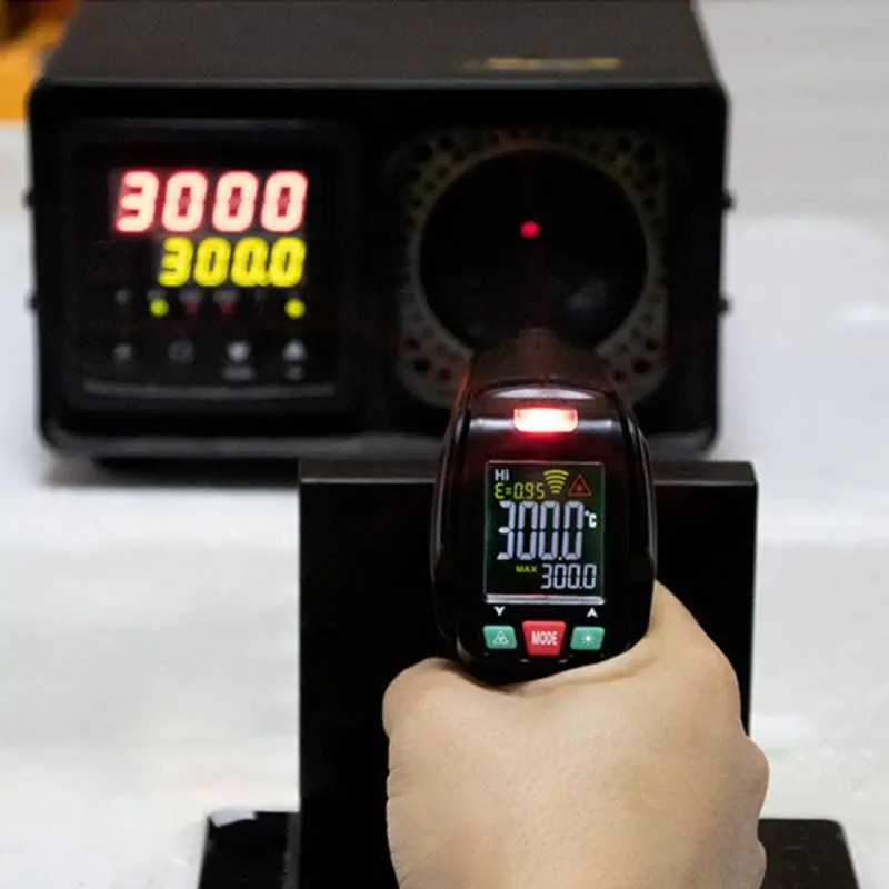

Industrial High Precision Digital Infrared Thermometer LCD Colorful Non-Contact Handheld Temperature Meter Pyrometer