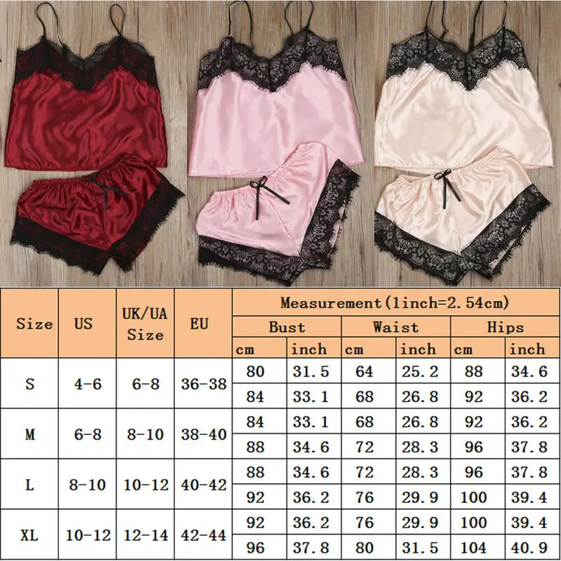 

3pcs Women Satin Lace Mesh Sleepwear 9 Colors Homewear Nightwear Pyjamas Set Female Sexy Sleepwear Outfits 2020 Hot Sale