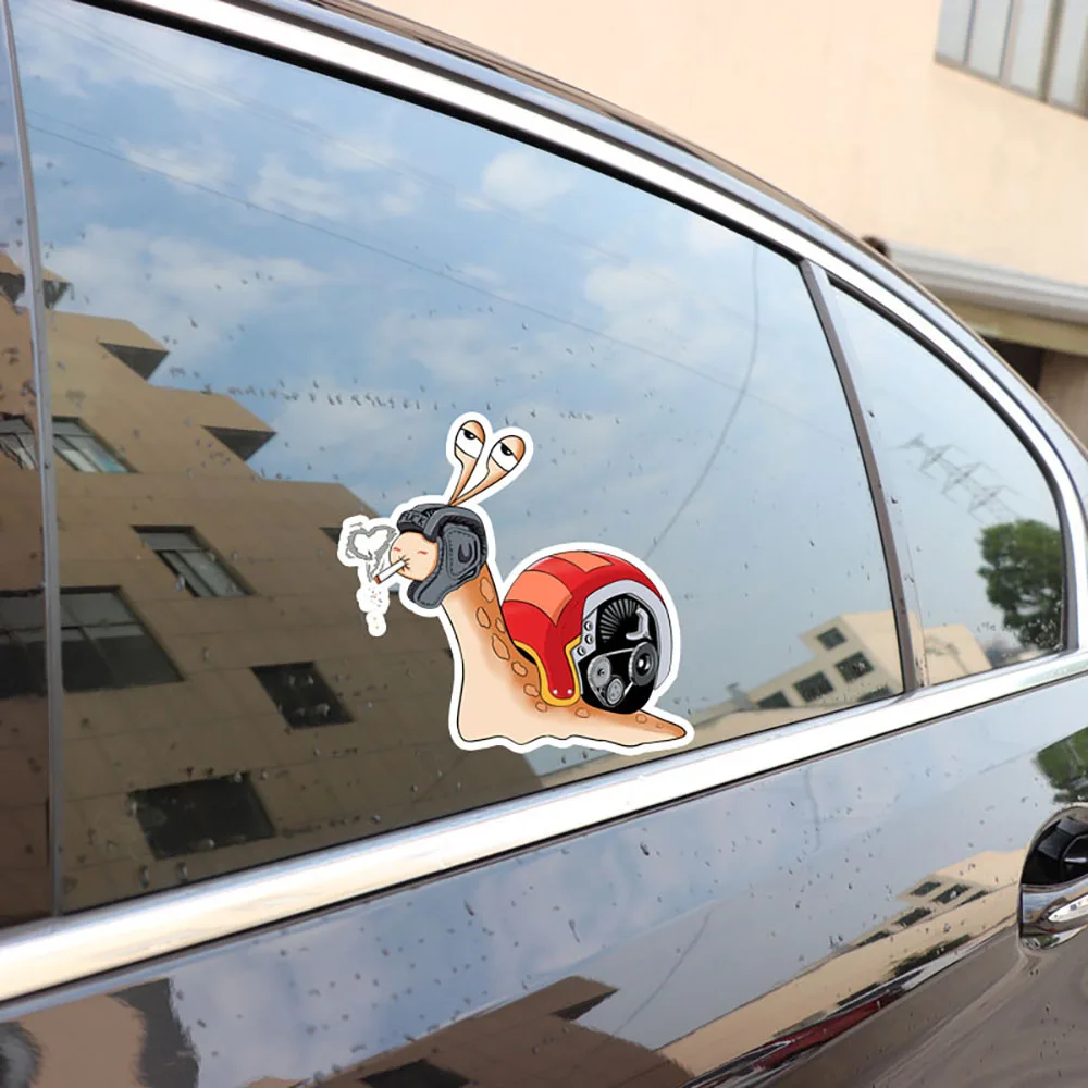 

15CM*16CM Cartoon Personality Snail Car Sticker Vinyl Motorcycle Accessories Decal