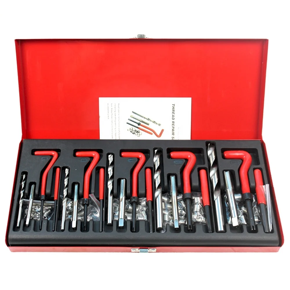

131 Pcs Engine Block Restoring Damaged Thread Repair Tool Kit M5 M6 M8 M10 M12 Professional