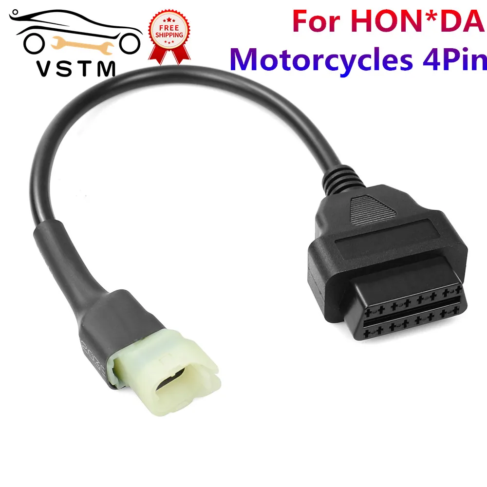 

2021 новейший OBD 2 кабель для Hon * da 3pin OBD1 адаптер OBD2 OBDII для Hon * da 3-контактный до 16-контактный разъем Бесплатная доставка