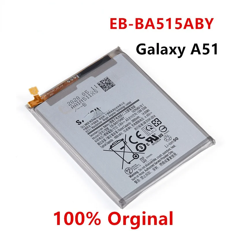 

Оригинальная деталь, 4000 мАч, запасная батарея для Samsung Galaxy A51