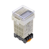 1pcs dh48s s programmable double time delay relay dc12v dc24v ac110 ac220v repeat cycle time relay timer with socket base