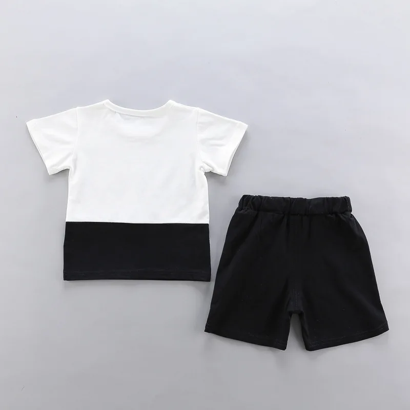 

2021 Summer Infant Baby Boy Cute Clothes Sets Children Girls Cartoon O-neck T-Shirt+Shorts 2-piece Toddler Cotton Casual Clothes