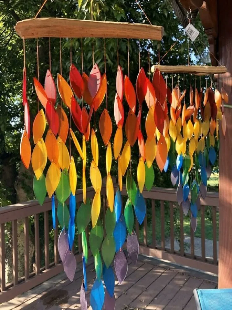 

Rainbow Wind Chimes Wall Hanging Exquisite Waterfall Chime