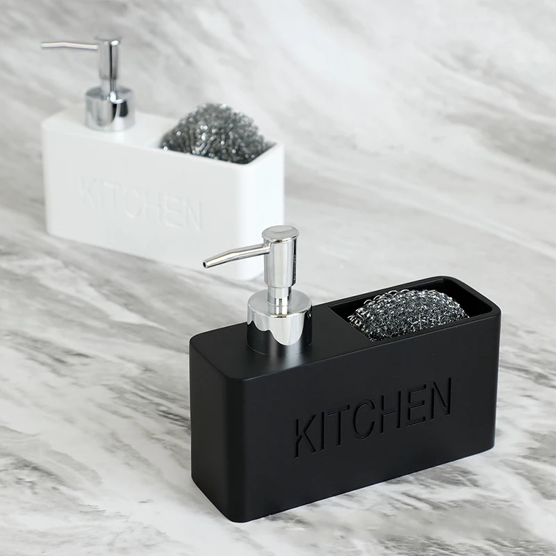 

Storage holders Sponge Kitchen Cleaning Tools Kitchen Soap Dispenser Pump Bottle Box With Storage Compartment
