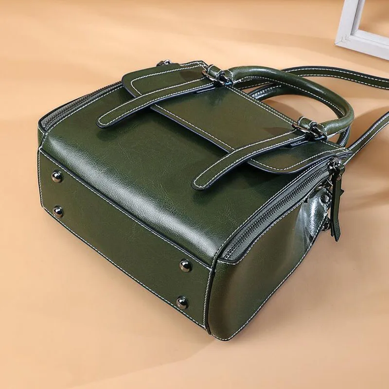 

New Women Bag Genuine leather bag women's messenger bag wild retro handbag large capacity cowhide women's bag shoulder bag women