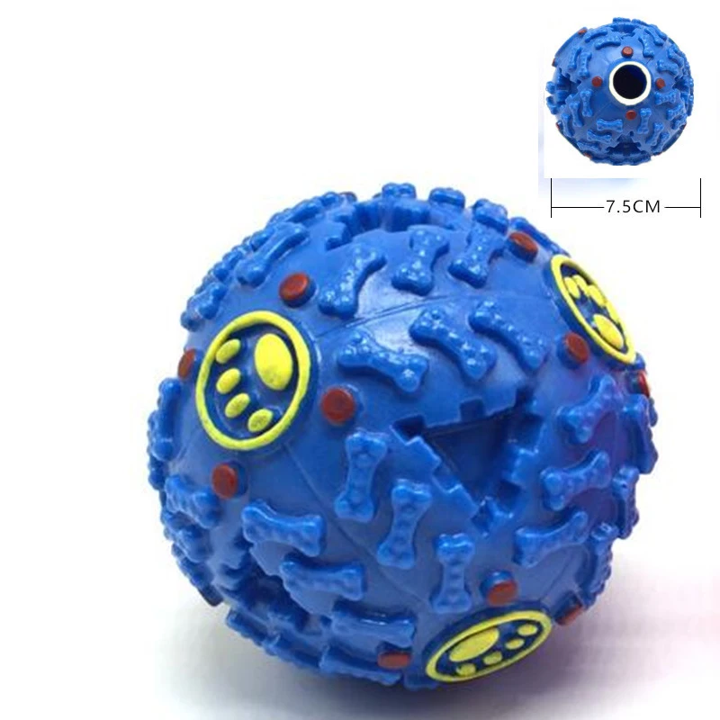 Яркая пищевая головоломка с утечкой звука для собаки скрипучий шарик игрушки 3