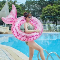 mermaid swimming ring adults inflatable armpit fishtail swimming laps summer thickened floating swimming circle fun water toys