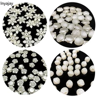 charm ivory color loose spacer acrylic bead for jewelry making diy crafts imitation pearl beads necklace bracelet accessories