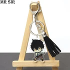 Брелок для ключей с черным клевером, акриловый мультяшный персонаж с кисточкой, для женщин и мужчин, аксессуары для ключей и сумок, бижутерия для косплея, подарок