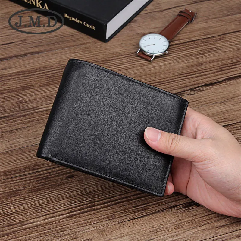 

J.M.D New High Quality 100% Real Cow Leather Wallet For Men Minimalist Credit Card Holder