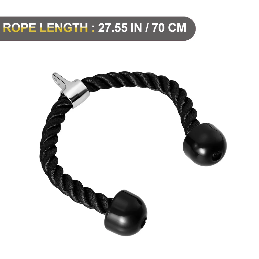 

LIOOBO Heavy Duty Tricep Rope Down Rope Compatible with Pulldown Bowflex Cable Machine