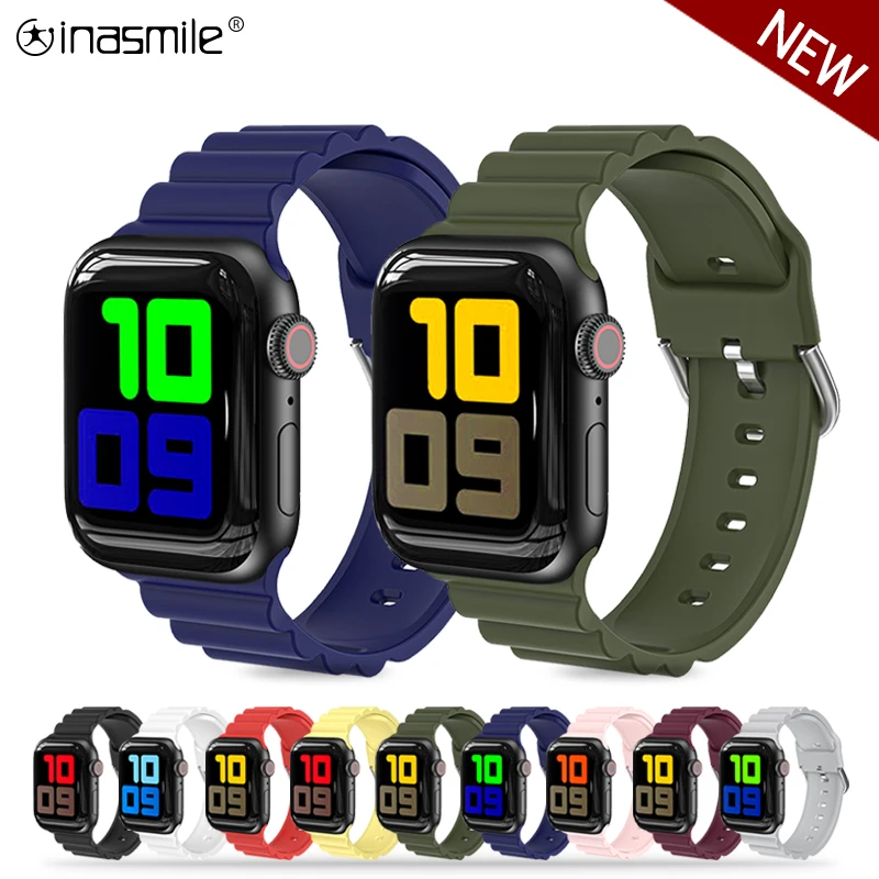 

Ремешок силиконовый для Apple Watch 6 5 4 3 SE 38 мм 42 мм 40 мм 44 мм