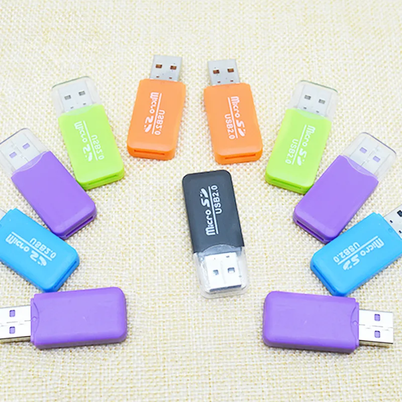 Высококачественный простой USB 2 0 Micro SD TF кардридер для флэш-памяти портативный