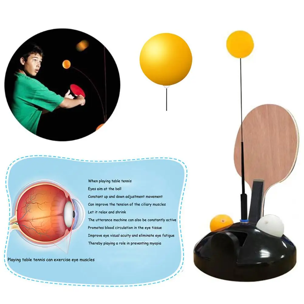 Robot Table Tennis Trainer Padel Rackets 90cm Flexible Shaft Ping Pong Ball Training Machine Accessories Adult Children Gifts