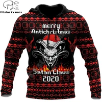 merry anti christmas satanic 3d printed hoodie men sweatshirt unisex streetwear zip pullover casual jacket tracksuits kj0260