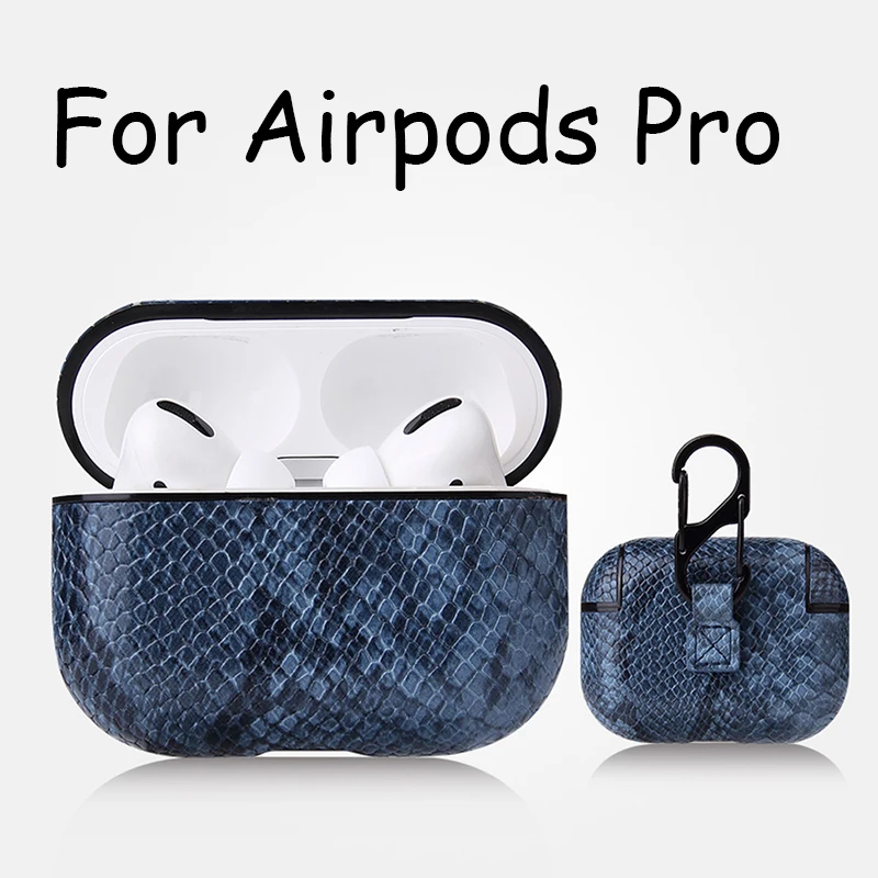 Для AirPods 2 сумка из змеиной кожи чехол Bluetooth Беспроводной наушники искусственной