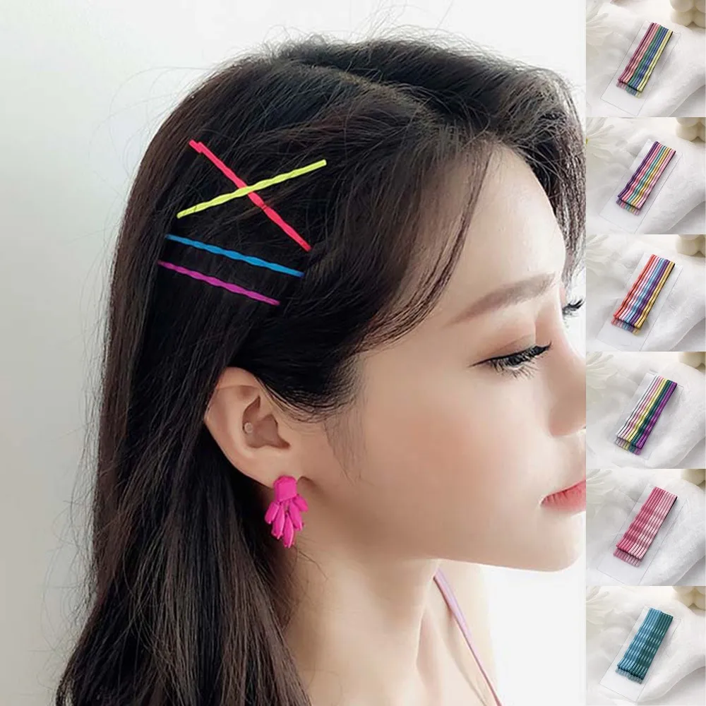

10Pcs Barrette Hairgrips Hair Accessories Simple Candy Color Geometric Hairpins Girls Hair Clips Headdress Hair Accessories