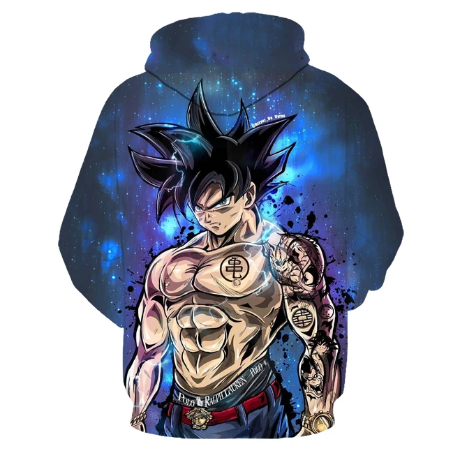 Аниме Dragon Ball Z карман супер толстовка мужская 3D толстовки Супер Саян Гоку верхняя одежда с рисунком для подростков мужчин/wo мужчин мультфильм толстовка