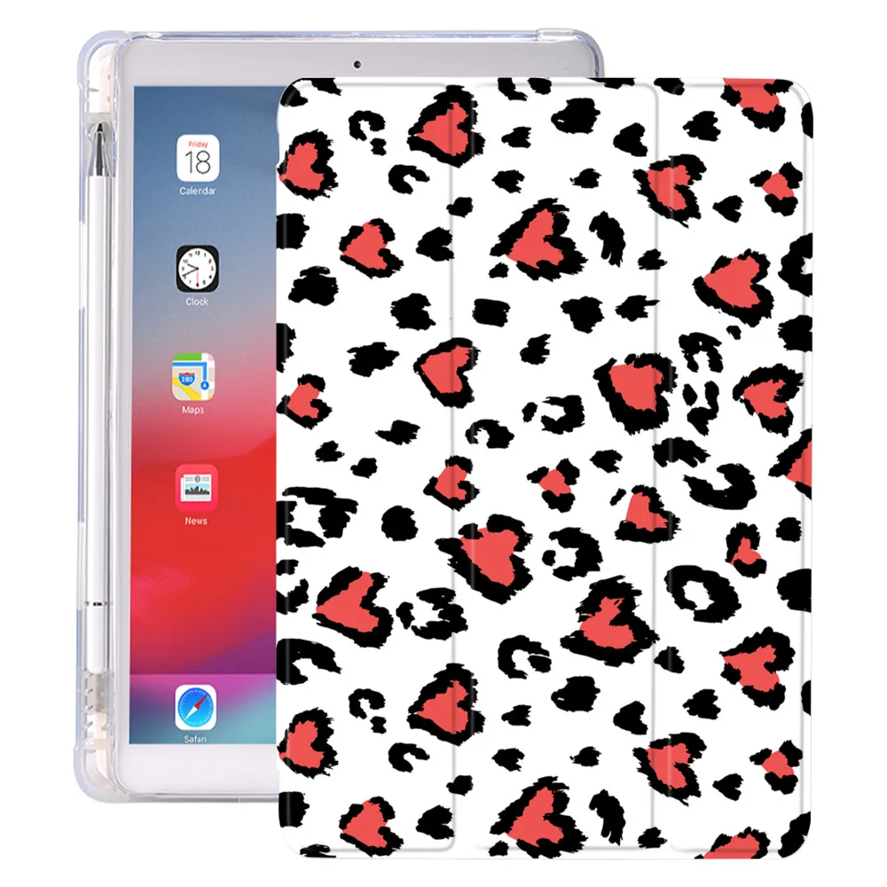 

Leopard Pattern for iPad Mini Case Air 4 With Pencil Holder 10.2 8th 2020 7th 12.9 Pro 11 2018 Cover Silicone For 10.5 Air 1 2 3