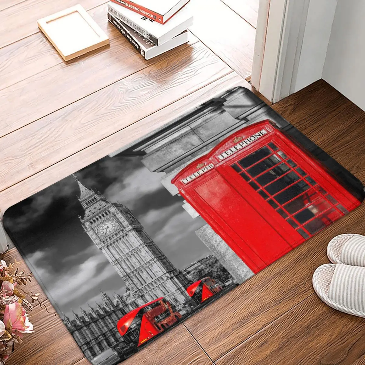 Винтажный Лондонский Придверный коврик для звонков современный мягкий