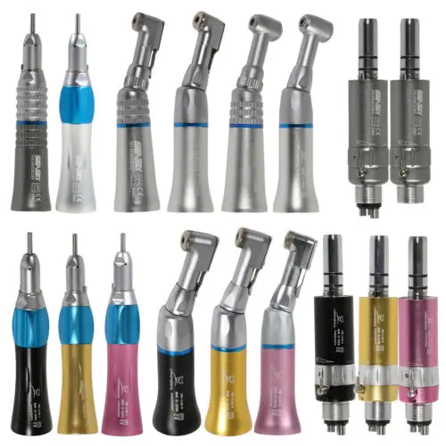 

NSK Style Dental Push/Latch Low Speed Handpiece Straight Nose / Contra Angle / Air Motor 4Hole