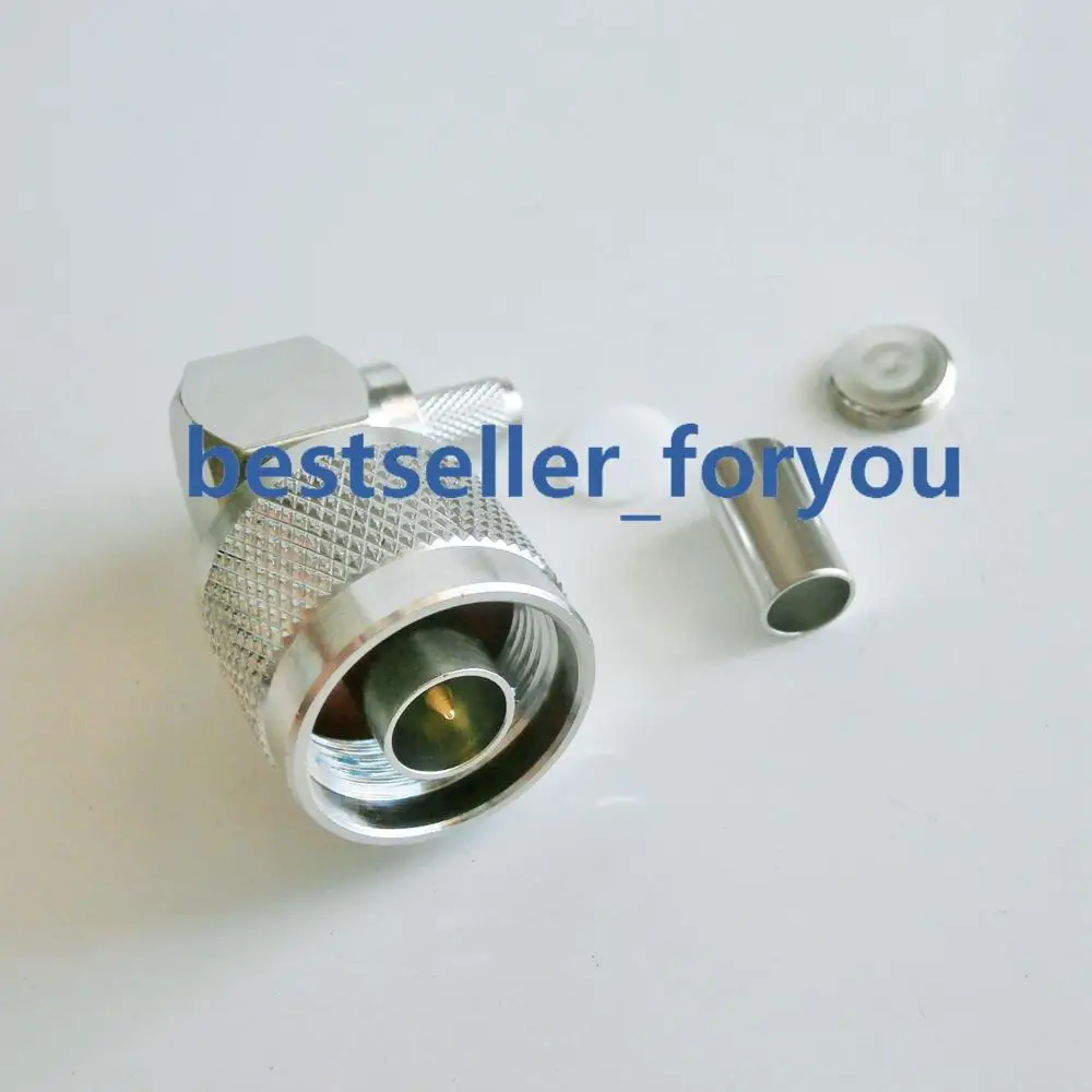 1X N штекер правый угол обжимной RF разъем адаптера для кабеля RG58 RG142 LMR195 |