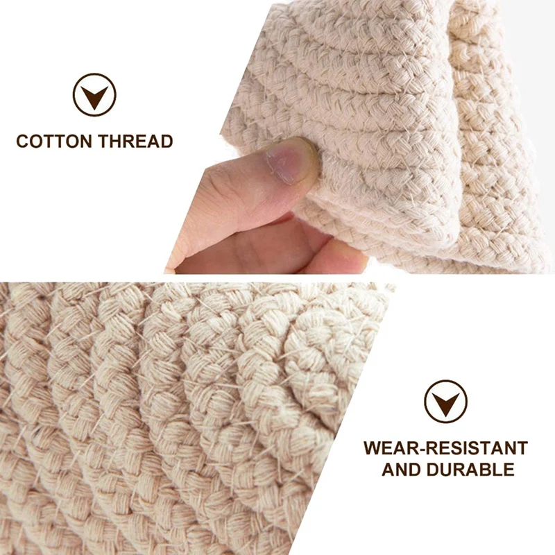 Potholders Set Trivets Coasters for Drinks Round Cotton Thread Weave Dishes Pads Cooking and Baking(6 Pcs) | Дом и сад