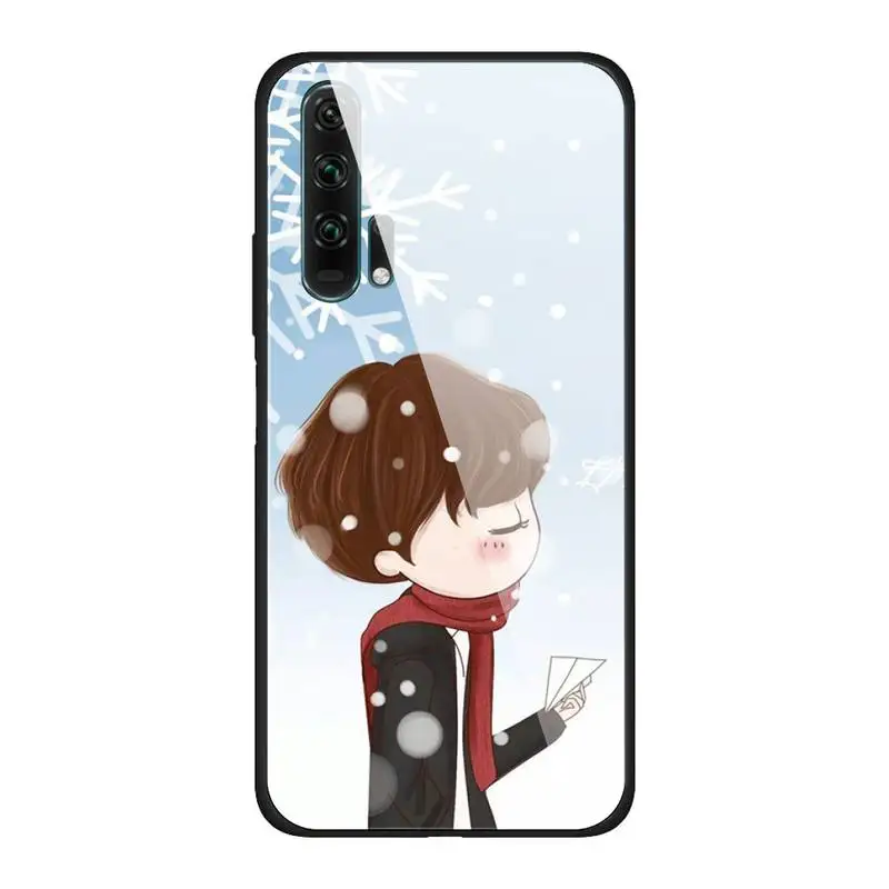 

Couple Glass Phone Case Back Shell For Huawei P20 Pro P30 Lite Mate 9 10 20 Pro Nova 3i 5 3E Cover Accessories