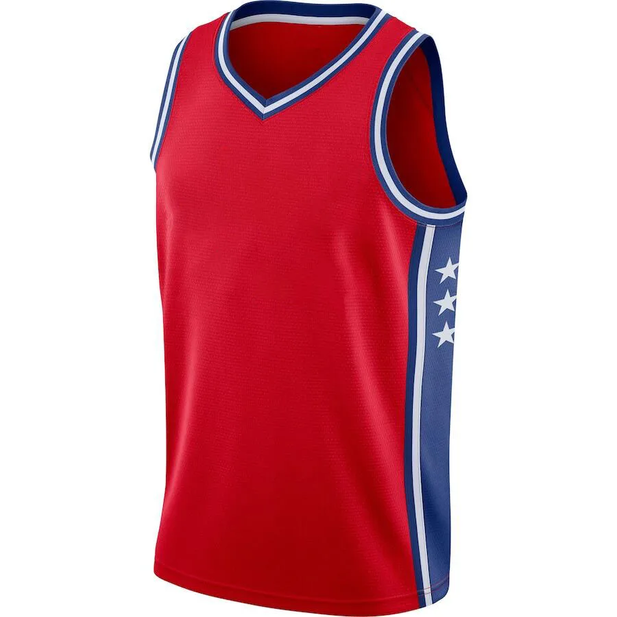 

New Mens American Basketball Philadelphia Team Jersey Allen Lverson Joel Embiid Jimmy Butler Ben Simmons Markelle Fultz Jerseys