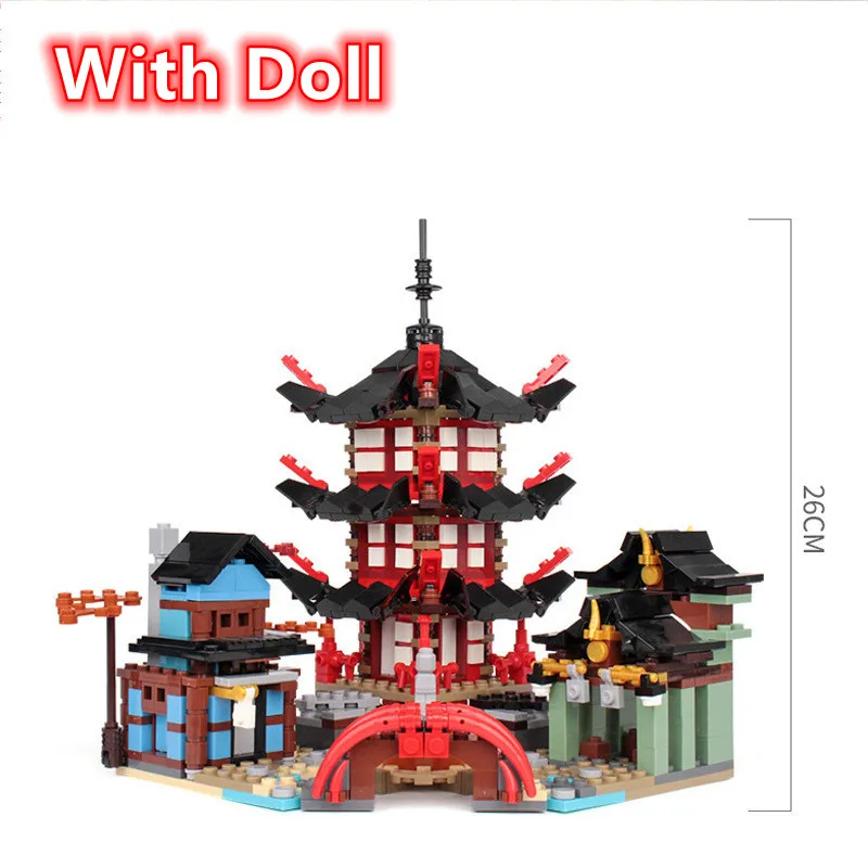 

Ninjago-City Sets Airjitzu Temple 737+Pcs Diy Building Block Birthday Gifts Toys For Children