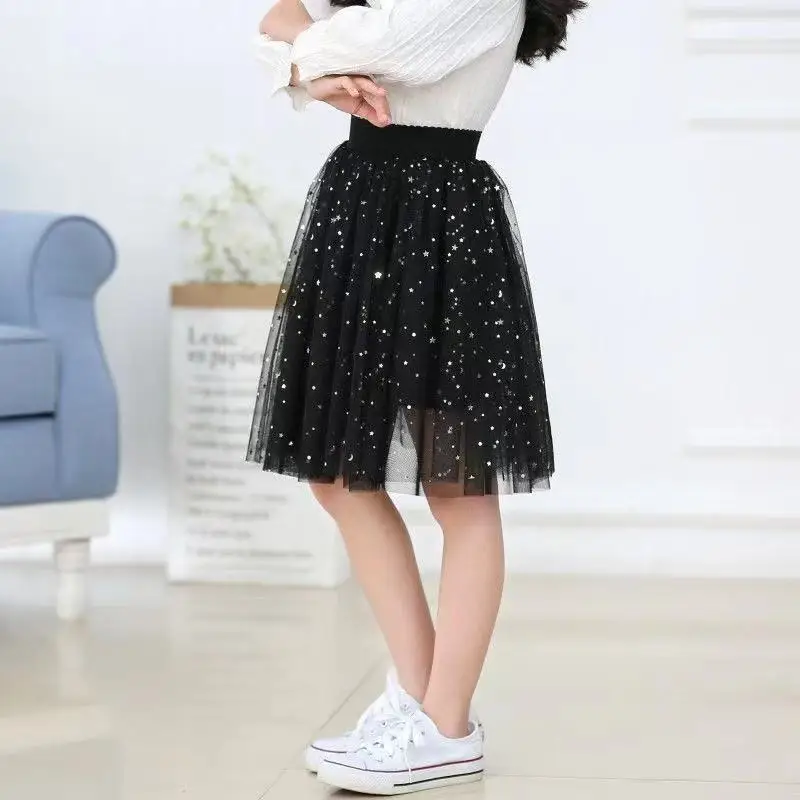 Новая Тюлевая юбка пачка для малышей детская черная маленьких девочек Летняя