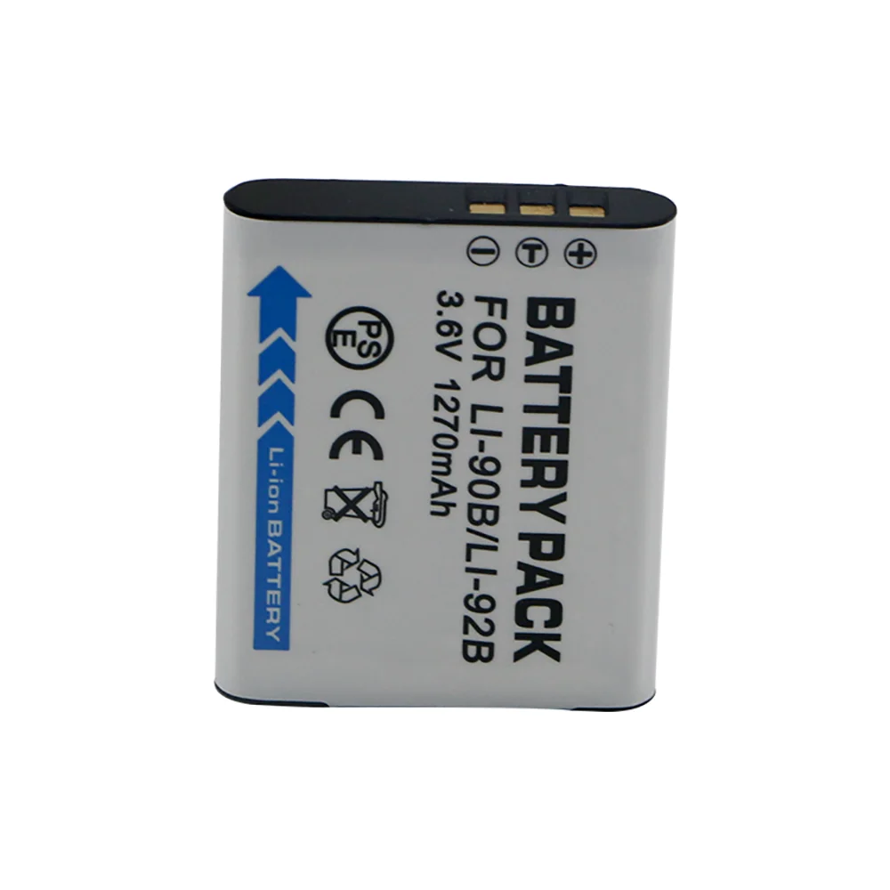 

1270mAh LI 90B LI90B LI-90B LI 92B LI92B LI-92B Battery Pack For Olympus Tough TG-1 IHS TG-1IHS Digital Camera device battery
