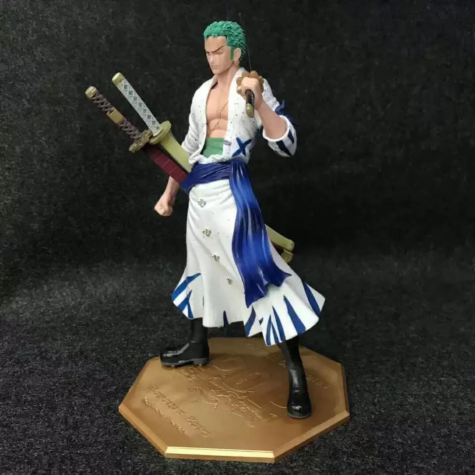 

23cm One Piece figure White clothes Roronoa Zoro figurine 2 years later PVC Action Figure Collection Model Toys doll for kids