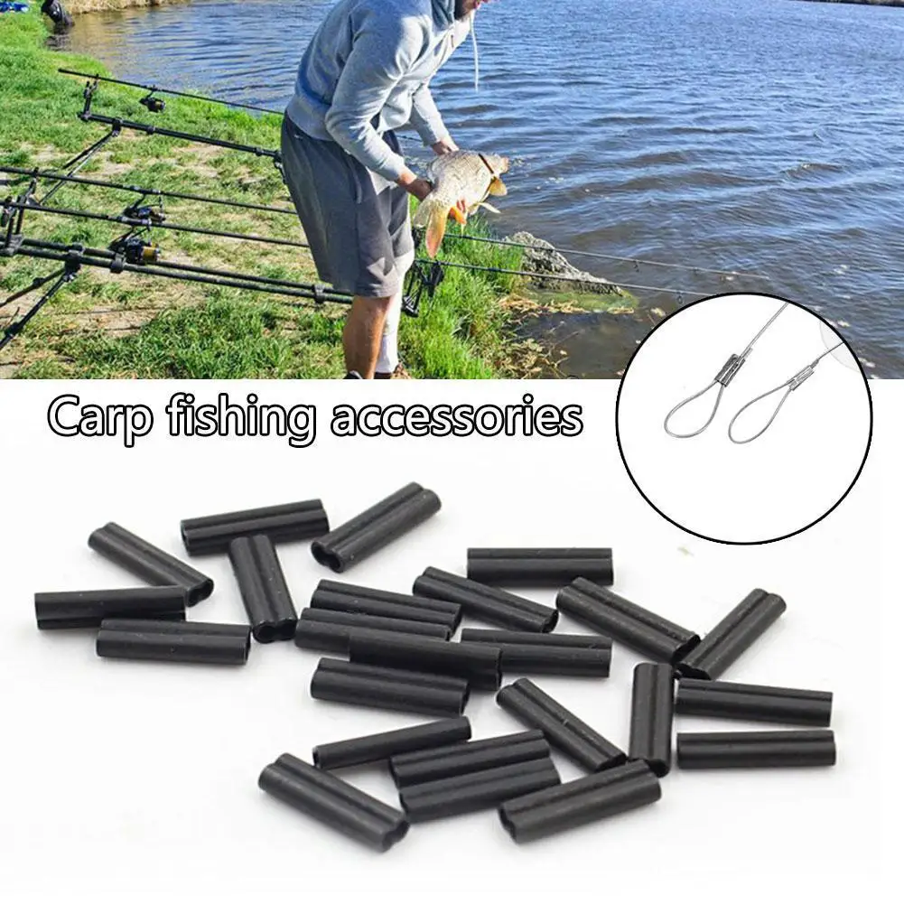 

60pcs Carp Fishing KRIMPS For stiff Coated Braids Crimps Rigs For Chod Rigs Mono or 1 1.2mm Ronnie Hair Leader S8N8