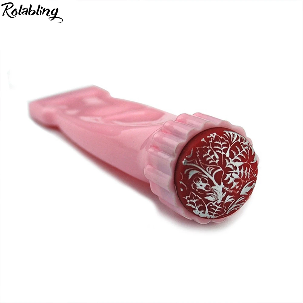 1 шт. розовый скребок для стемпинга ногтей|Шаблоны дизайна ногтей| |