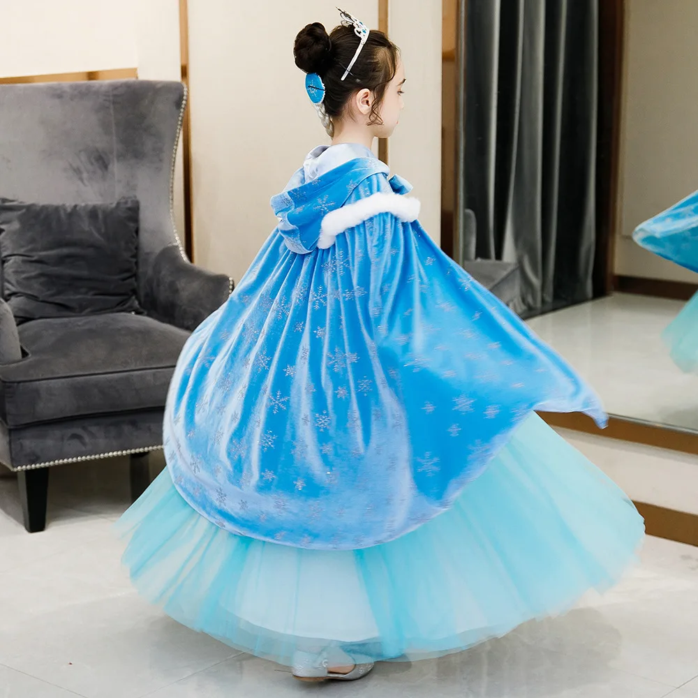 

Fancy Cosplay Girls Princess Dress show Costume For Christmas Kids Party Dresses birthday Girls Clothing kids dress 4-10year