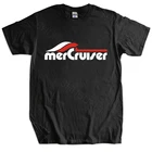 Мужская брендовая футболка Летняя Хлопчатобумажная футболка Mercruiser, лодочная лодка, новая популярная Футболка W европейского размера