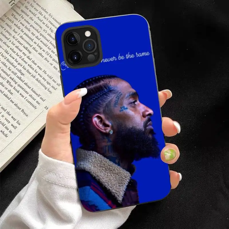 Rapper Nipsey Hussle Phone Case For iPhone 11 8 7 6 6S Plus X XS MAX 5 5S SE 2020 XR 11 pro DIY capa images - 6