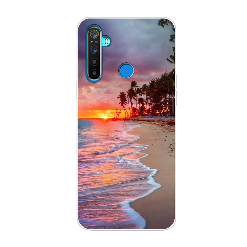 Темный хаки Силиконовый чехол для OPPO Realme 5 чехол милый Тигр мягкий ТПУ чехол для OPPO Realme Q задний Чехол Realme 5 Pro чехол для телефона s Capa - Цвет: Темный хаки